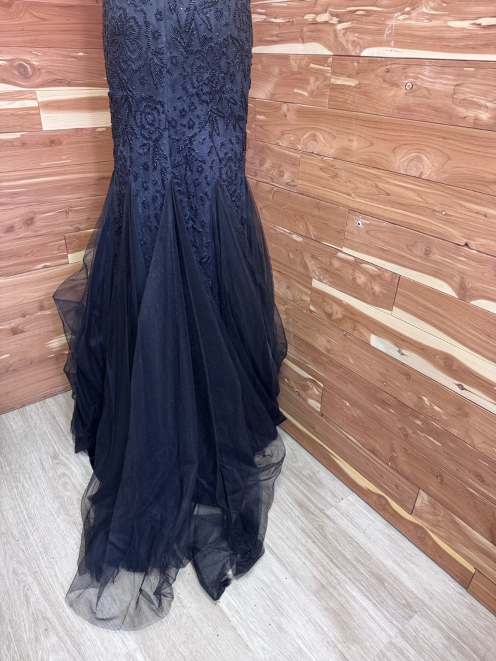 Sherri Hill Black Mermaid Gown NWT Black Tie Pageant Red Carpet Size 2 - Picture 10 of 13
